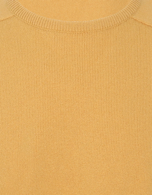 Pullover Lamswol ronde hals | Harvest Gold