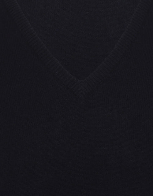 William Lockie Pullover Lambswool V-neck | Navy