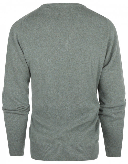 William Lockie Pullover Lambswool V-neck | Caspian/Landscape