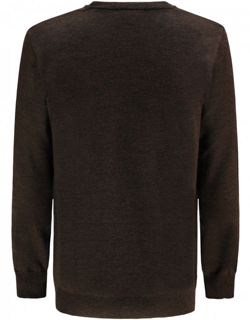 Merino wool v-neck sweater | Dark Brown