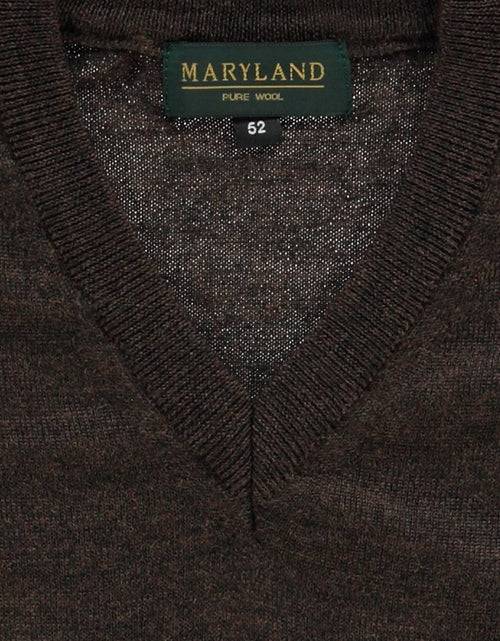 Merino wool v-neck sweater | Dark Brown