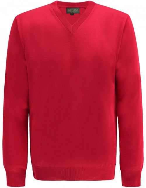 Pullover merino wol v-hals | Rood