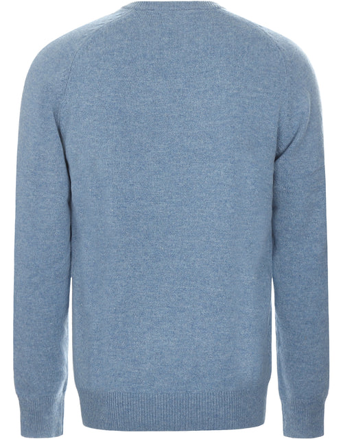 Pullover klassiek Lamswol v-hals | Blauw