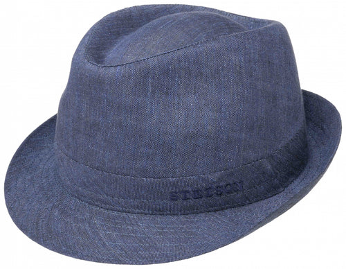 Trilby Hats Linen | Mid Blue