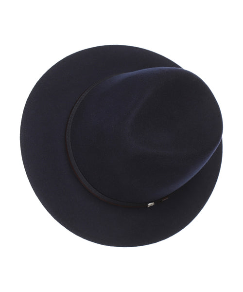 Sporty Italian Hat Wool Felt | Navy Blue