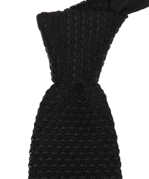 Crochet Silk Tie | Black