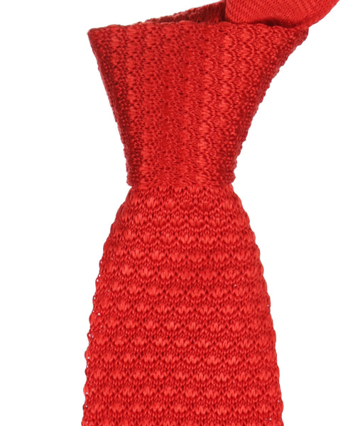 Crochet Silk Tie | Red