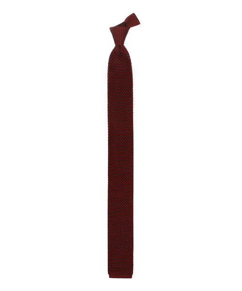 Crochet Silk Tie | Bordeaux Red