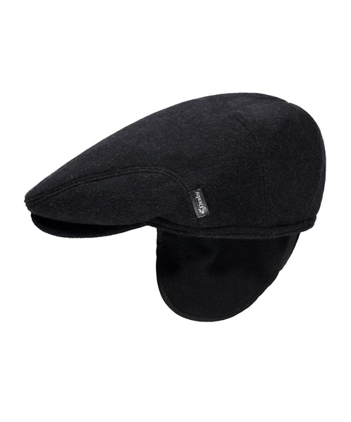 Classic Wool Cap with Earflaps | Black