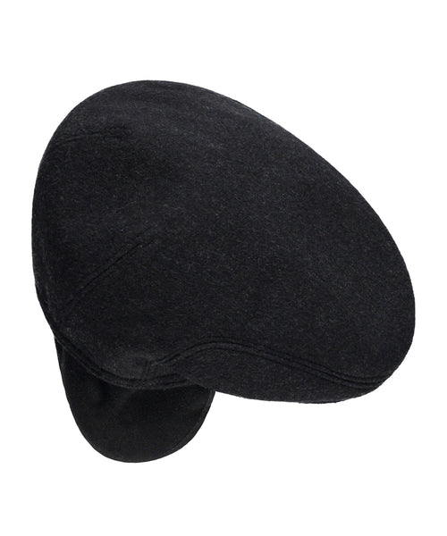 Classic Wool Cap with Earflaps | Black