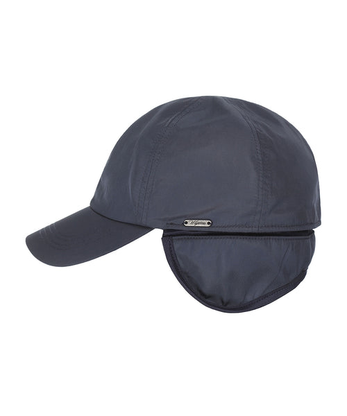 Wool Baseball with Earflaps | Navy Blue