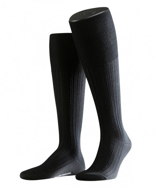 Bristol pure men's knee socks | Black