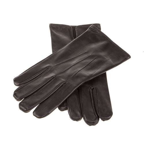 Leather Glove with Cashmere Lining | Black