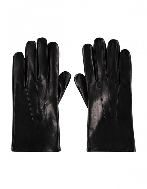 Leather Glove with Cashmere Lining | Black