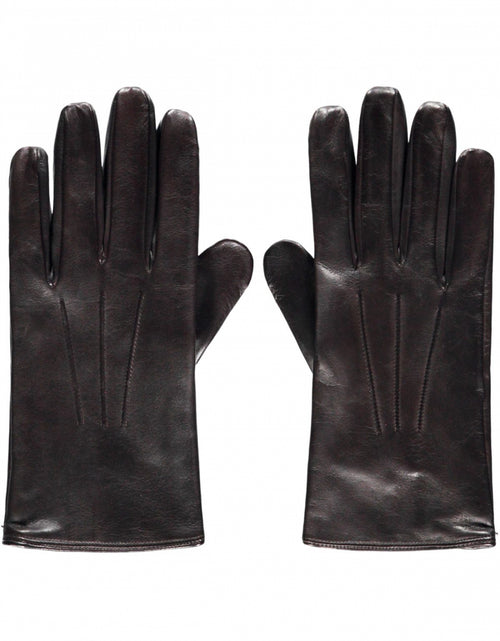 Leather Glove with Cashmere Lining | Brown