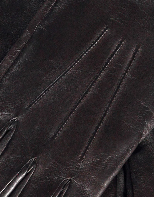 Leather Glove with Cashmere Lining | Brown