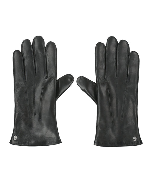 Glove Leather with Cashmere | Black