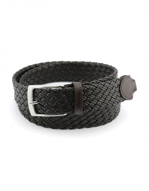 Braided leather belt | Brown