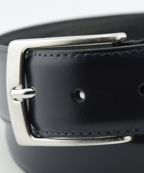 Leren riem | Navy Blauw