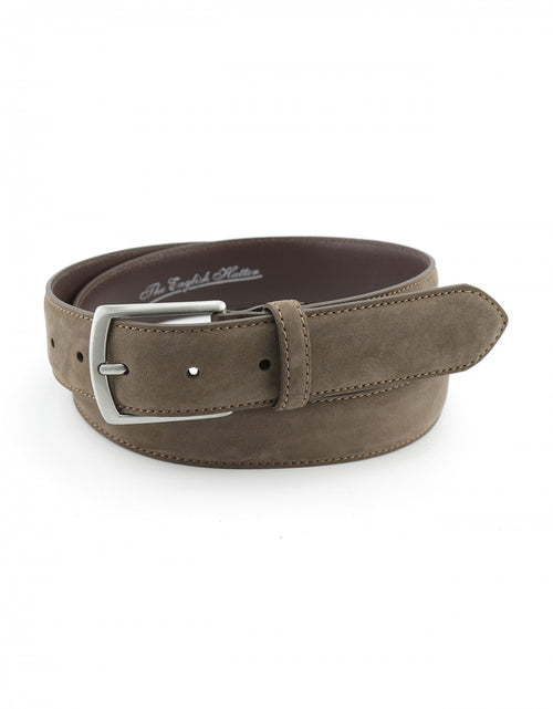 Refined suede belt | Brown