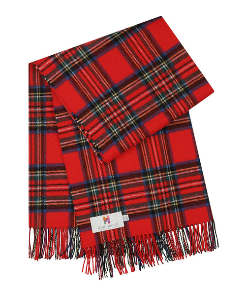 Ierse Plaid van Lamswol | Royal Stewart Tartan