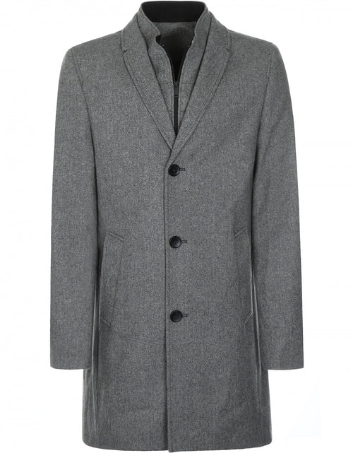 Long coat wool mix Hans | Grey