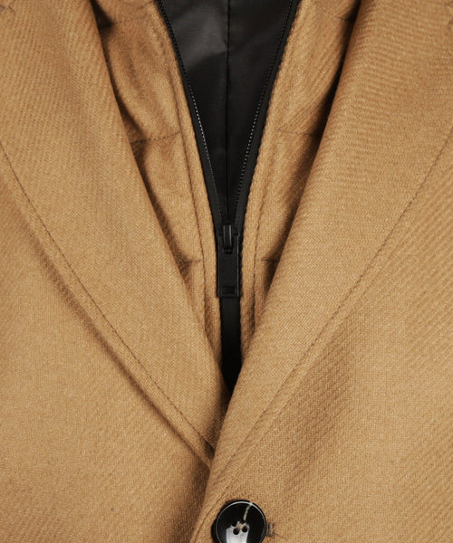 Long coat wool mix Hans | Brown