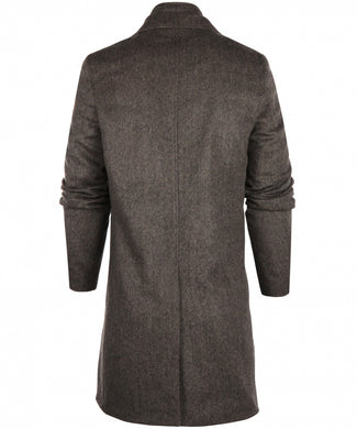 Long coat wool mix Hans | Brown