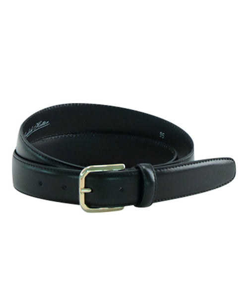 Leather Belt Gold Buckle | Black