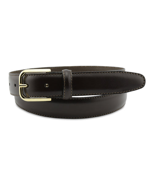 Leather Belt Gold Buckle | Brown