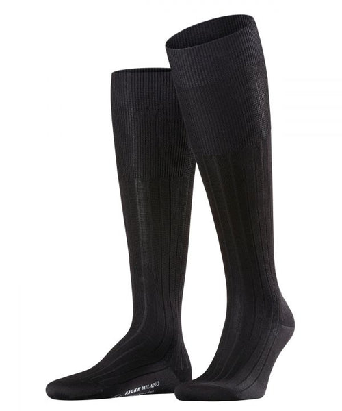 Milano men's knee socks | Black