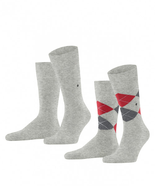 Everyday Argyle Mix 2-Pack Men's Socks | Grey