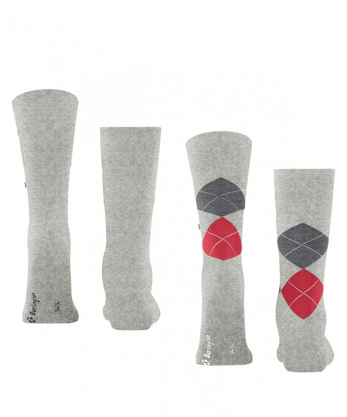 Everyday Argyle Mix 2-Pack Men's Socks | Grey