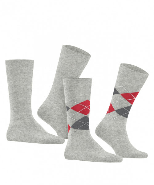 Everyday Argyle Mix 2-Pack Men's Socks | Grey