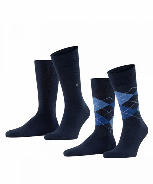 Everyday Argyle Mix 2-Pack Men's Socks | Blue