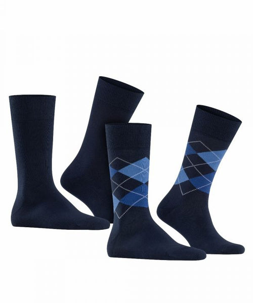 Everyday Argyle Mix 2-Pack Men's Socks | Blue