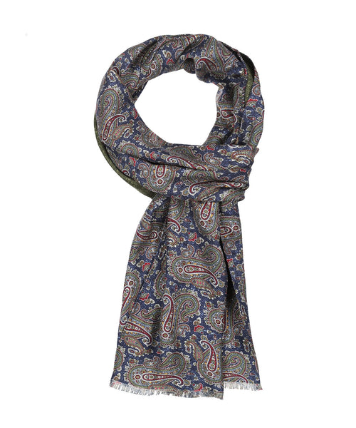 Scarf Double Silk | Blue