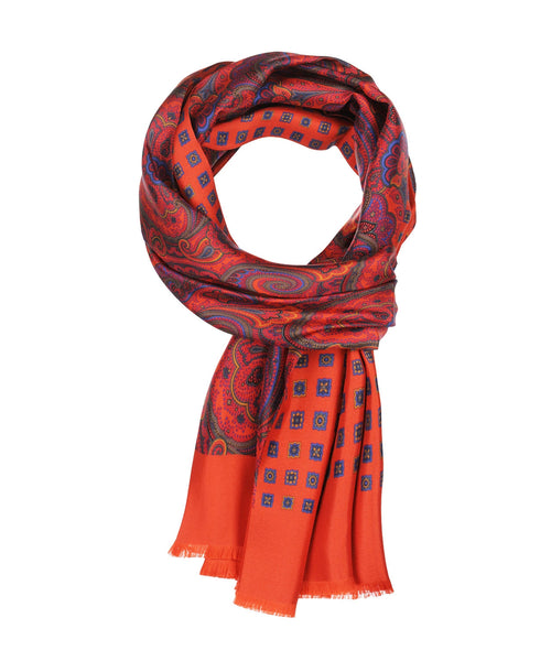 Scarf Double Silk | Orange