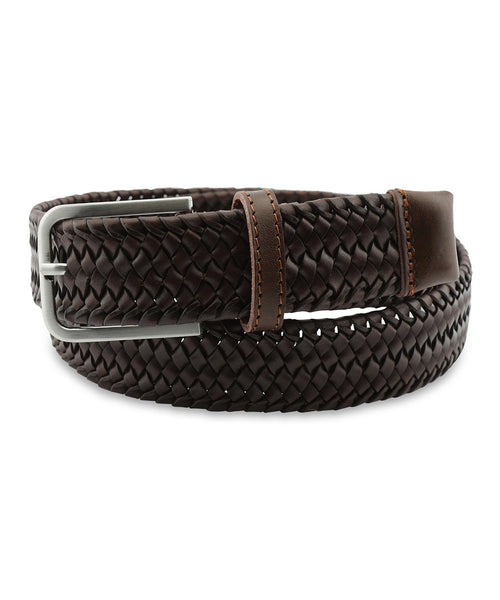 Elegant Braided Leather Belt | Brown