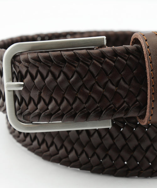 Elegant Braided Leather Belt | Brown