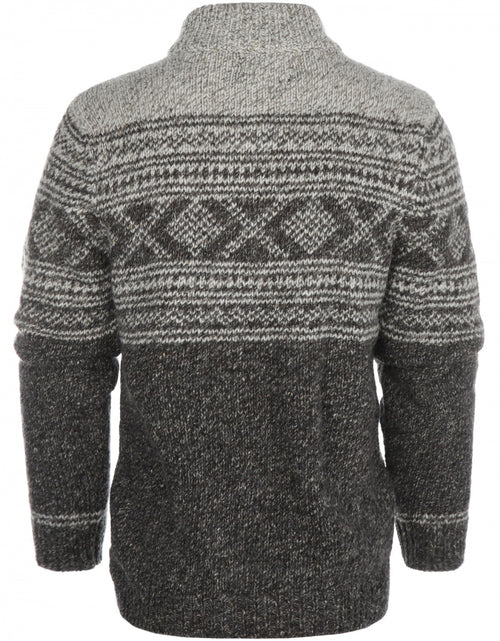 Fisherman High Zip Sweater | Grey