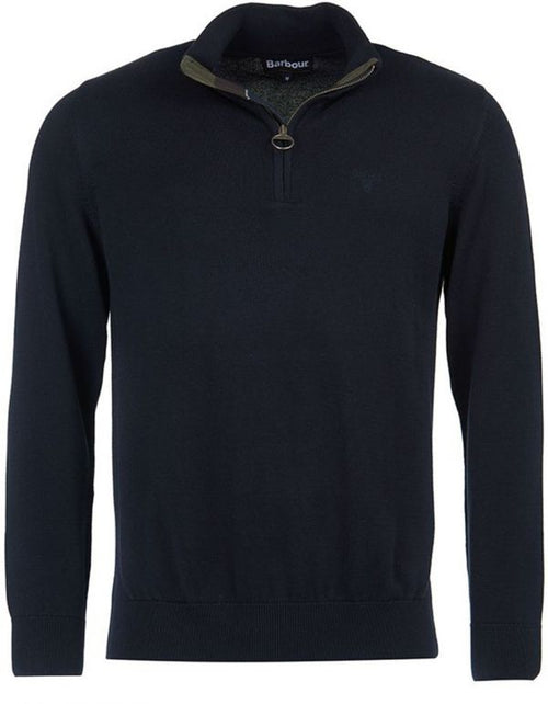 Barbour Cotton Half Zip Pullover | Navy Blauw