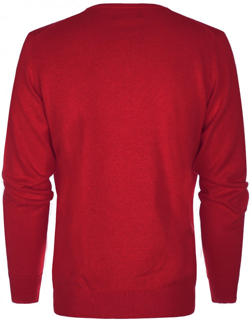 Pullover Cotton/Cashmere v-neck | Red