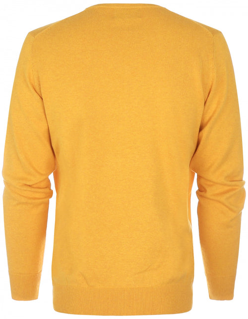 Sweater Cotton/Cashmere v-neck | Yellow