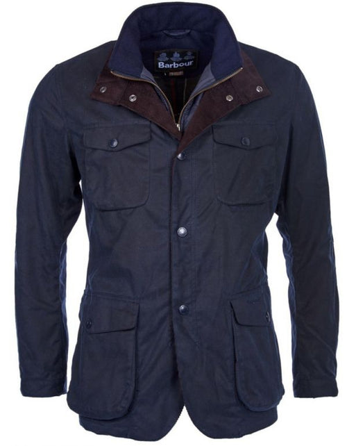 Barbour Wax jacket Ogston | Navy Blauw