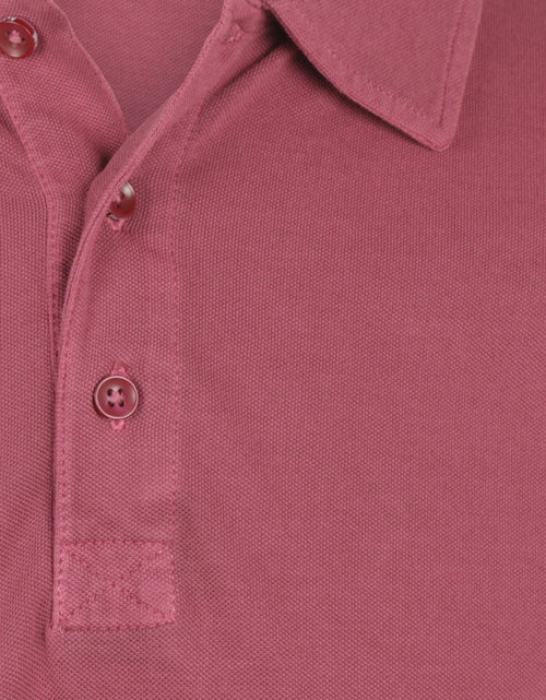 Polo washed korte mouw | Rood