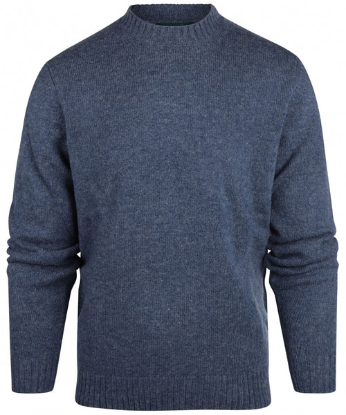 Alan Paine Shetland Pullover Ronde Hals | Blauw