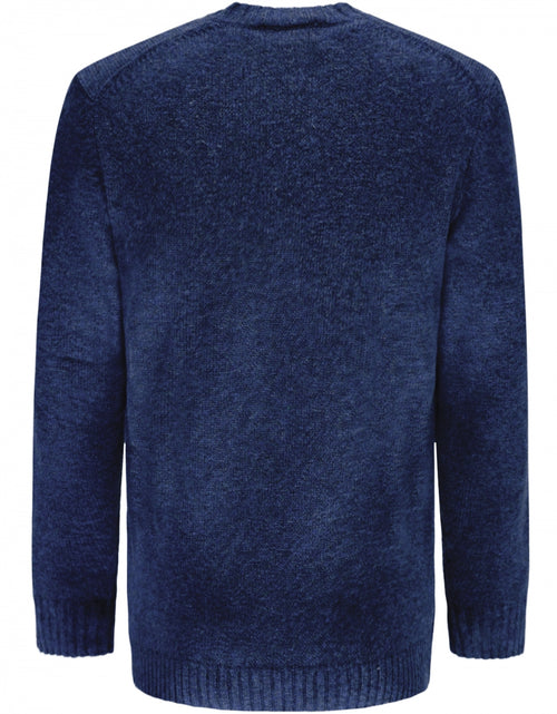 Alan Paine Shetland Crew Neck Pullover | Denim Blue