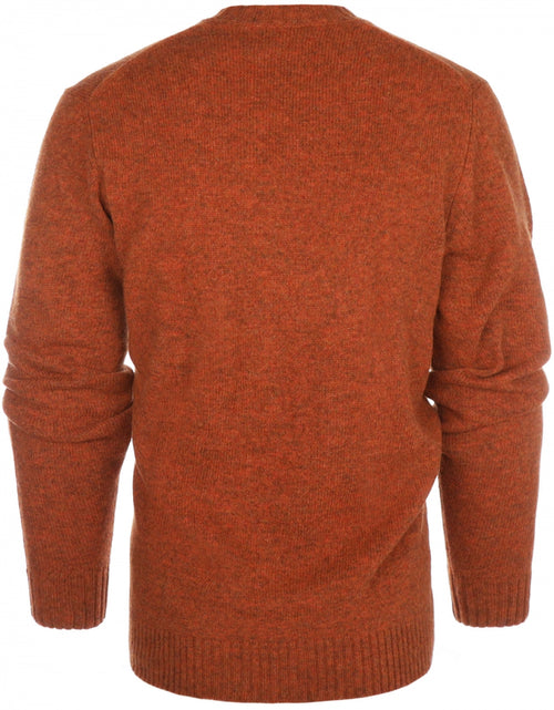 Alan Paine Shetland Crew Neck Pullover | Brown