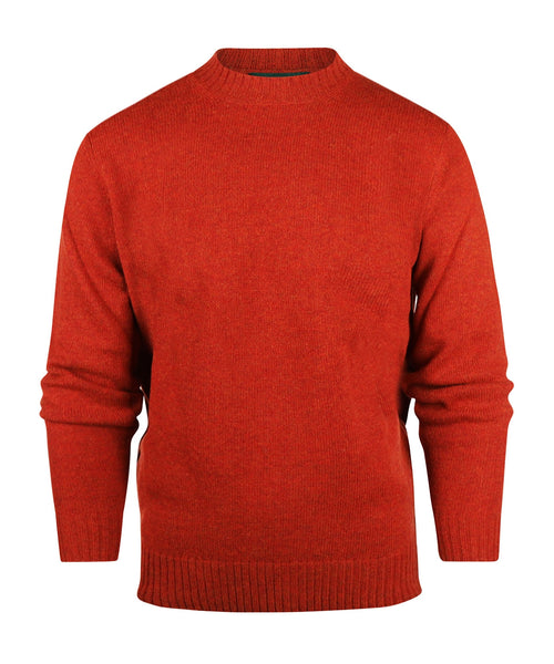 Alan Paine Shetland Crew Neck Pullover | Red